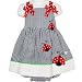 Baby Girls Applique Bug Design Navy&White Sun Dress Sundress with Shoulder Bows & Pants 2 Piece Set Dresses (3 Months)