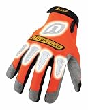 Ironclad IVO-03-M I-Viz Reflective Gloves, Reflective Orange, Medium