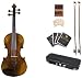 Cecilio CVA-600 15-Inch Ebony Fitted Highly Flamed 1-Piece Back Intermediate Solid