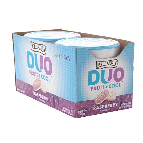 Ice Breakers DUO Fruit & Cool Sugar Free Mints, Raspberry 8 ea