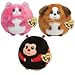 TY Beanie Ballz Tumbles Cat, Dots LadyBug, Bandit Dog 3 plush toys