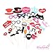Wisehands 31 PCS Photo Booth Props Kit for Wedding, Birthday, and Party- Assorted Color