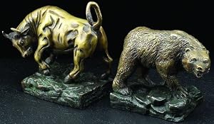 Stock Market Bronze Bookends
