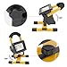 Flood Light,Goodee 10w Portable Cordless LED Rechargeable Work Light,100W Halogen Bulb Equivalent, 900lm, 5600mAh Battery,adapter and Car Charger Included,Ip65 Waterproof Outdoor Flood Lights
