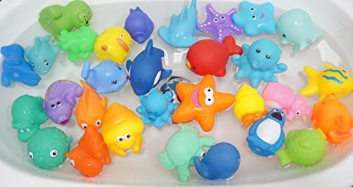 Iable 10PCS Play Water Children Kids Bath Pool Tub Sea Fish Octopus Animals Sounding Toys Muli-Colors Child Random