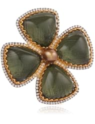 Azaara London Blue Crystal Flower Ring