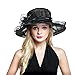 Women's Organza Church Derby Fascinator Cap Kentucky Tea Party Wedding Hat