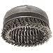 Weiler Banded Wire Cup Brush, Threaded Hole, Steel, Partial Twist Knotted