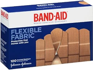 Band-Aid Brand Adhesive Assorted Bandages, Flexible Fabric, 100 Count