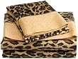 Regal 300 Thread-Count Leopard Print Twin Sheet Set, Brown