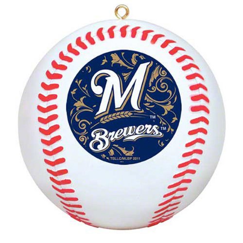 MLB Milwaukee Brewers Mini Replica Baseball Ornament