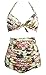 Staringirl Flora Polka Vintage High Waisted Bikini Swimsuits Swimwear