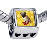 Puppy In Red High-Heel Shoe Beads - Pandora Bead & Bracelet Compatible