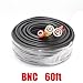 Laview LVA-ACA2060B 60 Foot All-in-One BNC Video and Power Cable with Connectors, Black