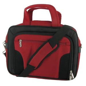 rooCase HP EliteBook 2530p KS033UT 12.1-Inch Laptop Carrying Case - Red / Black Deluxe Bag