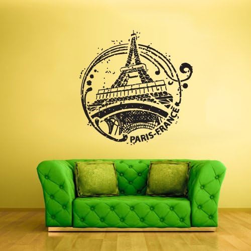 Wall Vinyl Sticker Decals Decor Art Bedroom Paris France Eiffel Tower Travel Trip Gift Stamp (Z2285)