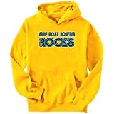 Surf Boat Rowing ROCKS ! Sports Mens Hoodie (Yellow, Sizes X-Small - XXX-Large)