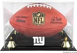 New York Giants Golden Classic Football Display Case and Mirror Back