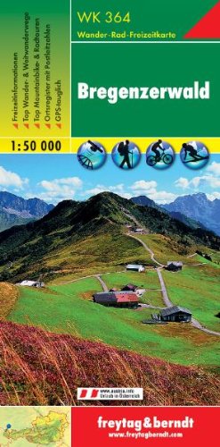 Freytag-Berndt und Artaria KG Freytag Berndt Wanderkarten, WK 364, Bregenzerwald, GPS, UTM - Ma&szlig;stab 1:50 000: Bezau, Bregenzer Wald, Dornbirn