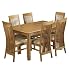 Lichfield Extending Dining Table 6 Fabric Seat Dining Chairs