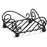 Spectrum Diversified 43926 Scroll Flat Napkin Holder, Hammered Bronze Finish