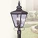 Livex Lighting 2032-07 / 2034-07 / 2038-07 Cambridge Outdoor Post Lantern in Bronze Size: 28.5" H x 11" W
