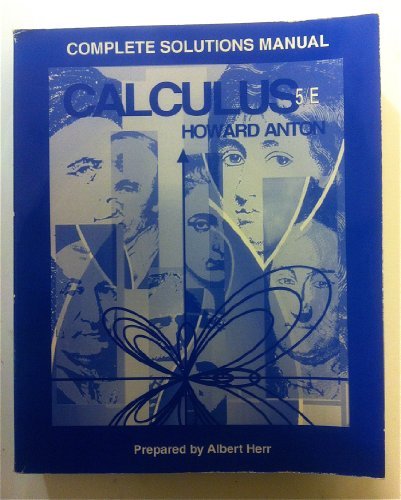 Calculus - with Analytic Geometry 5e - Complete Solutions Manual