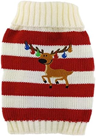 Zmike Christmas Bells Elk Pet Dog Clothes Puppy Winter Sweater Costume Coat (XS, Red)