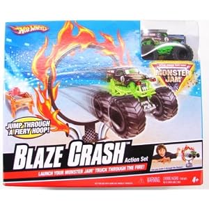 Hot Wheels Monster Jam Blaze Crash Action Set by Mattel