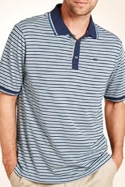 Blue Harbour Golf Pure Cotton Fine Stripe Top [T75-0657G-S]
