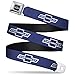 Buckle-Down Seatbelt Belt - 1965 CHEVROLET Bowtie Blue/White - 1.5