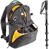 Kata-Manfrotto KT DR-465-BGMP Digital Rucksack Promotional Bundle with Free Manfrotto 790B Modo Monopod (Black with Green Accents)