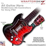 Fire Red Skin by WraptorSkinz TM fits All Sony PS2 Guitar Hero SG Guitar Controllers (GUITAR NOT INCLUDED)