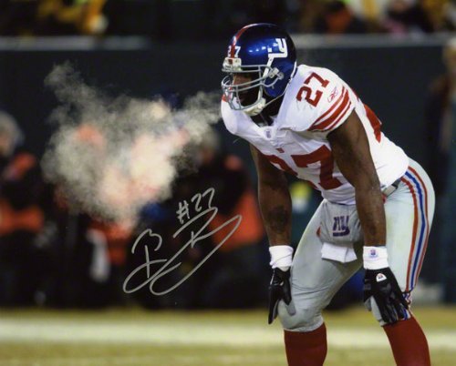 Brandon Jacobs Autographed 8x10 Photograph | Details: New York Giants, Hands on Knees