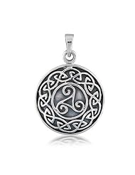 Bling Jewelry Sterling Silver Celtic Knot Medallion Pendant