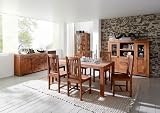 Produkt-Bild: Guru Esstischgruppe Akazie Honig Esstisch 140x90 mit 4 St&uuml;hlen Esszimmer