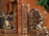 Deer Trophy Bookends Resin Brickwood