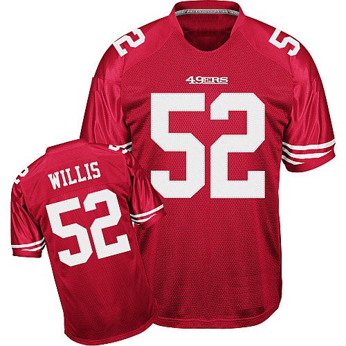 San Francisco 49ers #52 Patrick Willis Red NFL Jerseys Authentic Football Jersey Size 48-56 (Please Select the Size When You Order, Can Do Drop Shipping)