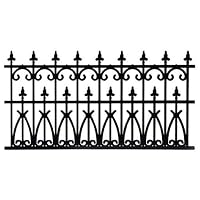 Dollhouse Miniature 2-Pc. Ornate Black Fencing Set