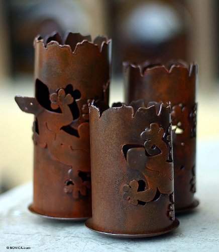 Iron candleholders Starlight Geckos