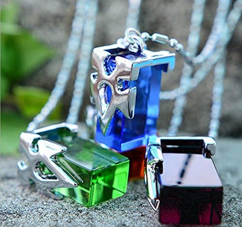 Onecos Sword Art Online SAO Metastasis Crystal Necklace Blue Green Yellow Purple (blue)