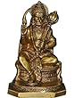 Hanuman Seated with Mace Brass Sculpture, Hindu Yoga Gift, Hanumana Idol 8" Hanuman Seated with Mace Brass Sculpture, Hindu Yoga Gift, Hanumana Idol 8"