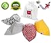 Tommy Raz Bandana Drool Baby Bibs 4 Pack for Boys & Girls