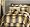 7 Pc. Laura Striped Jacquard Oversized / Overfilled Bed In a Bag Comforter Set Navy / Gold, King