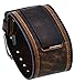 Nemesis #IN-BS Wide Brown Leather Cuff Wrist Watch Band