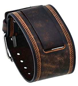 mens leather cuff watch band