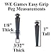 WE Games Premium Easy Grip Metal Cribbage Pegs with Tapered Design - Set of 9, Sleek and Stylish for Cribbage Boards, (3 Gold, 3 Silver, 3 Black) Fits 1/8 Inch Diameter Holes