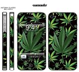 New Apple iPhone 4 Designer Skin with ANTENNA GUARDS- Weeds- Black
