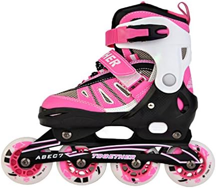 FloraFox Girls Sporty Fitness Inline Skates Blades Pink