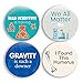 Funny Science Pinback Buttons (2.25 inches) - Set of 4